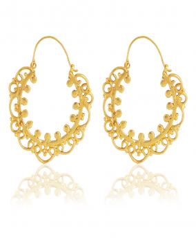 Handmade Nickel Free Gold Plated High Fashion Designer Ethnic Earring